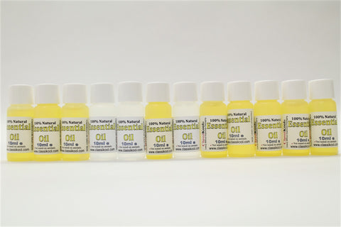 Classikool [10ml Essential Oil Bundle Set of 12] for Aromatherapy, Massage & More