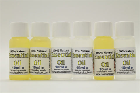 Classikool [10ml Essential Oil Bundle Set of 6] for Aromatherapy, Massage & More