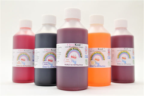Classikool 12 x 250ml Slush Syrup Set: Machine Ready Fun Flavours & Colours
