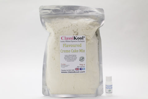 Classikool 1kg Creme Cake Mix + 10ml Flavouring Choice: Easy to Use, Pro Quality