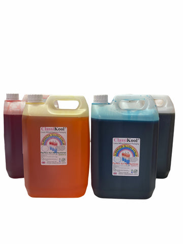 Classikool 4 x 5L Super Surprise Slush Syrup Set Concentrated Random Flavours & Colours