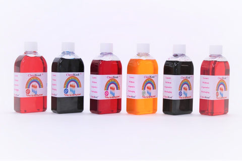 Classikool Custom Choice of 6 x 100ml Bottles of Professional Slush Syrup: 78 Flavour & 8 Colour Choices