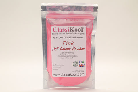Classikool Neon UV Glow in the Dark Holi Festival Powder Throwing Colours: Pink, Orange, Yellow, Green, Gold & Red